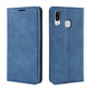 Retro-skin Business Magnetic Suction Leather Case with Purse-Bracket-Chuck For Galaxy A30