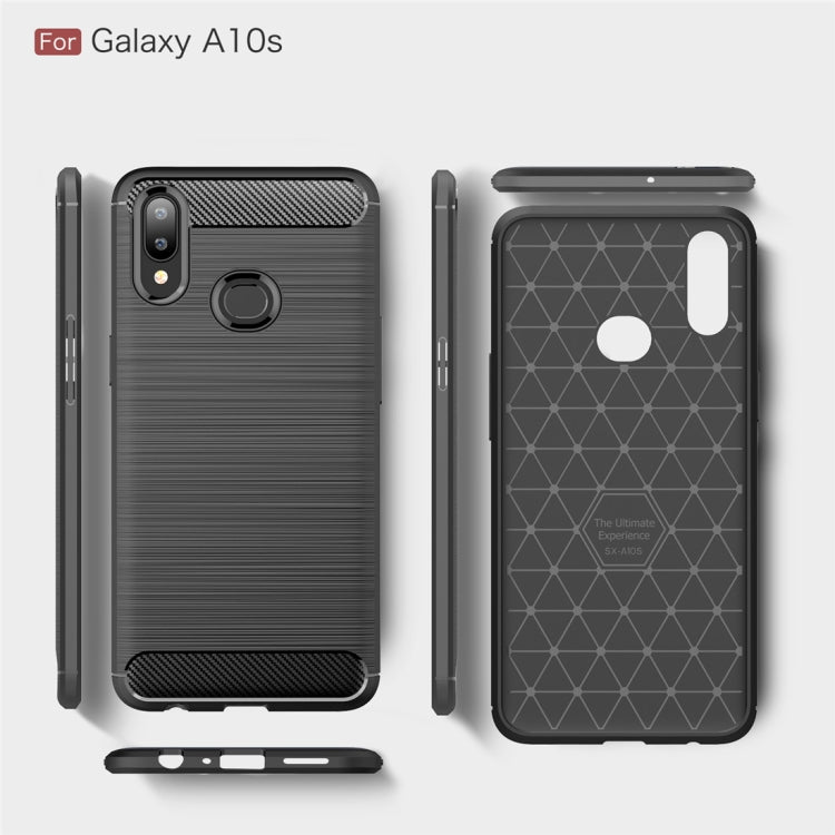 Brushed Texture Carbon Fiber TPU Case for Galaxy A10s