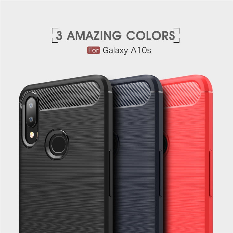 Brushed Texture Carbon Fiber TPU Case for Galaxy A10s