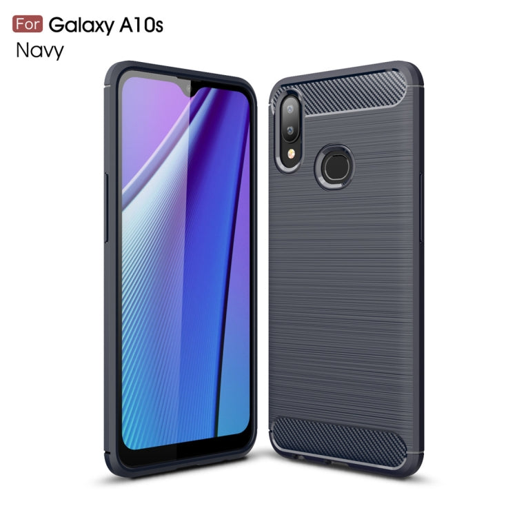 Brushed Texture Carbon Fiber TPU Case for Galaxy A10s