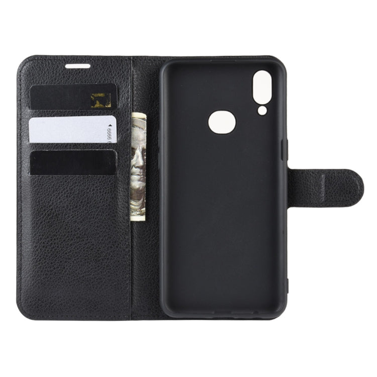 For Galaxy A10s  Litchi Texture Horizontal Flip Leather Case , with Wallet & Holder & Card Slots