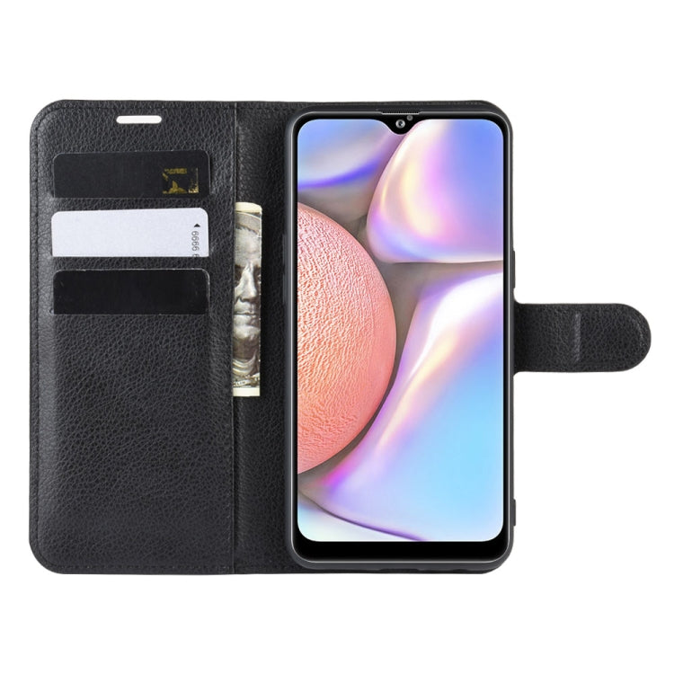 For Galaxy A10s  Litchi Texture Horizontal Flip Leather Case , with Wallet & Holder & Card Slots