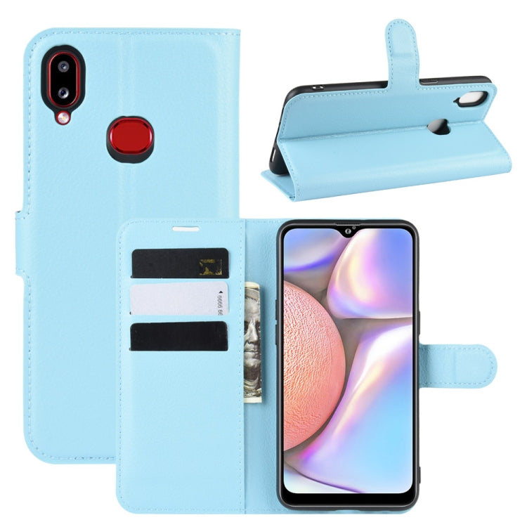 For Galaxy A10s  Litchi Texture Horizontal Flip Leather Case , with Wallet & Holder & Card Slots