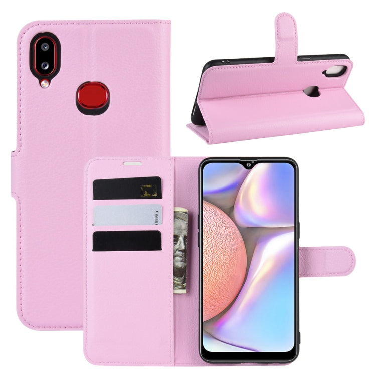 For Galaxy A10s  Litchi Texture Horizontal Flip Leather Case , with Wallet & Holder & Card Slots