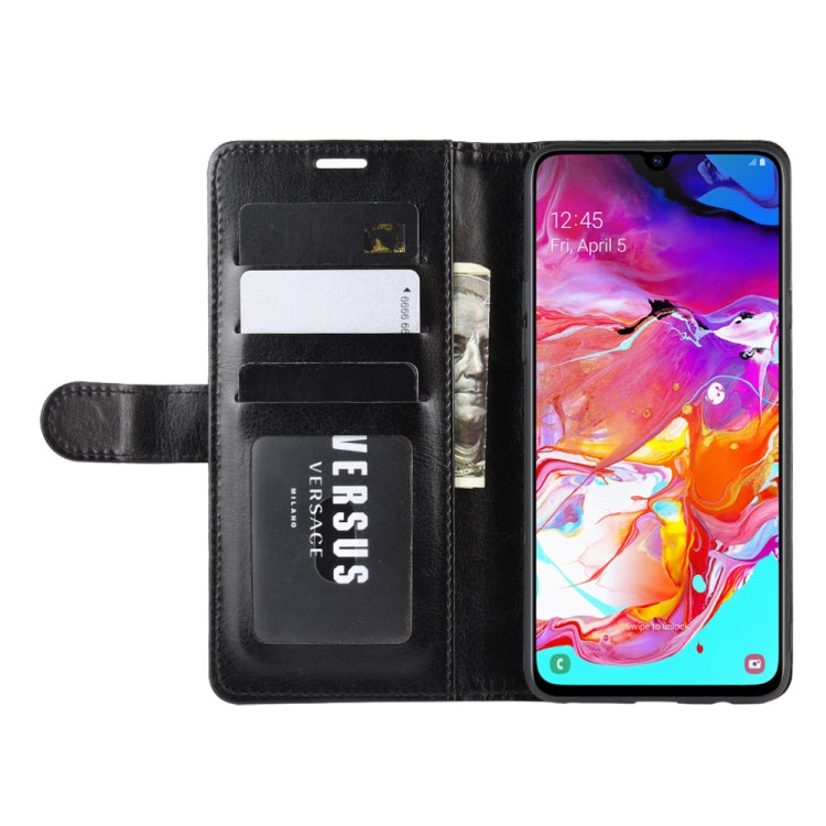 For Galaxy A20s R64 Texture Single Fold Horizontal Flip Leather Case with Holder & Card Slots & Wallet