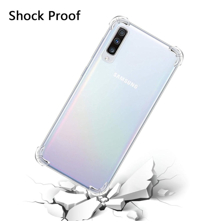 For Galaxy A70 Four-Corner Anti-Drop Ultra-Thin Transparent TPU Phone Case