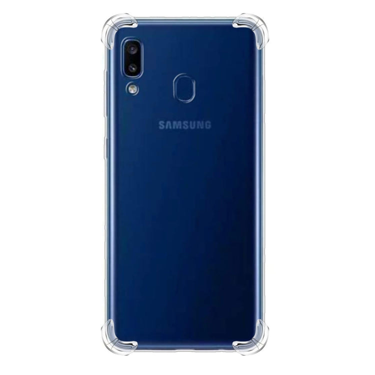 For Galaxy A40 Four-Corner Anti-Drop Ultra-Thin Transparent TPU Phone Case