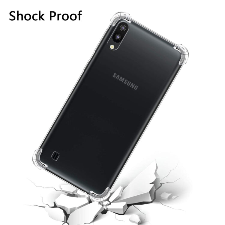 For Galaxy A10/M10 Four-Corner Anti-Drop Ultra-Thin Transparent TPU Phone Case