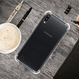 For Galaxy A10/M10 Four-Corner Anti-Drop Ultra-Thin Transparent TPU Phone Case
