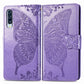 For Galaxy A30S Butterfly Love Flower Embossed Horizontal Flip Leather Case with Bracket / Card Slot / Wallet / Lanyard