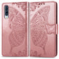 For Galaxy A30S Butterfly Love Flower Embossed Horizontal Flip Leather Case with Bracket / Card Slot / Wallet / Lanyard