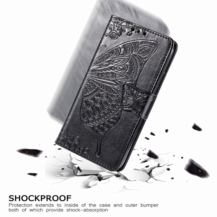 For Galaxy A20S  Butterfly Love Flower Embossed Horizontal Flip Leather Case with Bracket / Card Slot / Wallet / Lanyard