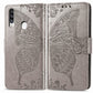 For Galaxy A20S  Butterfly Love Flower Embossed Horizontal Flip Leather Case with Bracket / Card Slot / Wallet / Lanyard