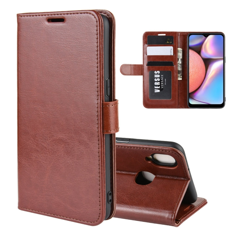For Galaxy A10S R64 Texture Single Fold Horizontal Flip Leather Case with Holder & Card Slots & Wallet