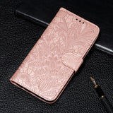 For Galaxy A10S Lace Flower Embossing Pattern Horizontal Flip Leather Case , with Holder & Card Slots & Wallet & Photo Frame & Lanyard