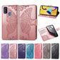For Galaxy M30s  Butterfly Love Flower Embossed Horizontal Flip Leather Case with Bracket Lanyard Card Slot Wallet