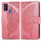 For Galaxy M30s  Butterfly Love Flower Embossed Horizontal Flip Leather Case with Bracket Lanyard Card Slot Wallet