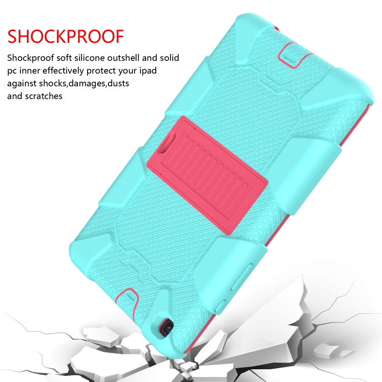 For Galaxy Tab A8.0 2019 / T290 Shockproof Two-Color Silicone Protection Case with Holder