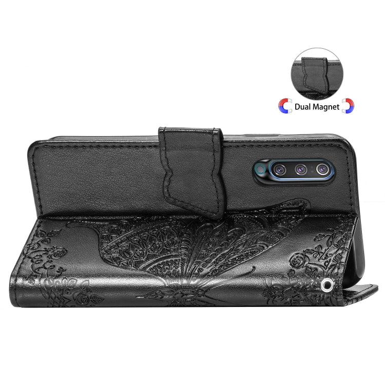 For Galaxy A70s  Butterfly Love Flower Embossed Horizontal Flip Leather Case with Bracket / Card Slot / Wallet / Lanyard