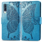 For Galaxy A70s  Butterfly Love Flower Embossed Horizontal Flip Leather Case with Bracket / Card Slot / Wallet / Lanyard