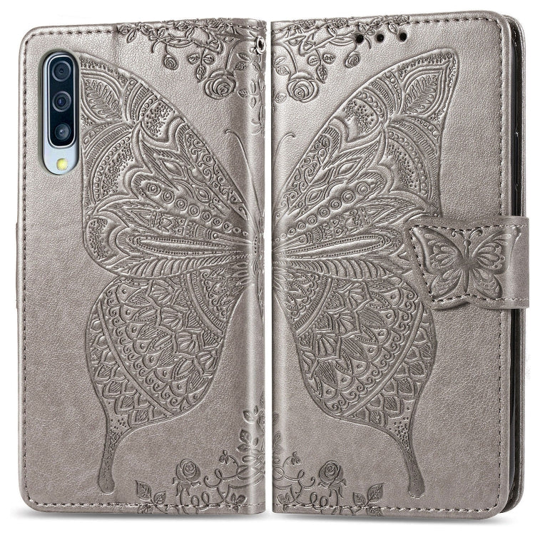 For Galaxy A70s  Butterfly Love Flower Embossed Horizontal Flip Leather Case with Bracket / Card Slot / Wallet / Lanyard