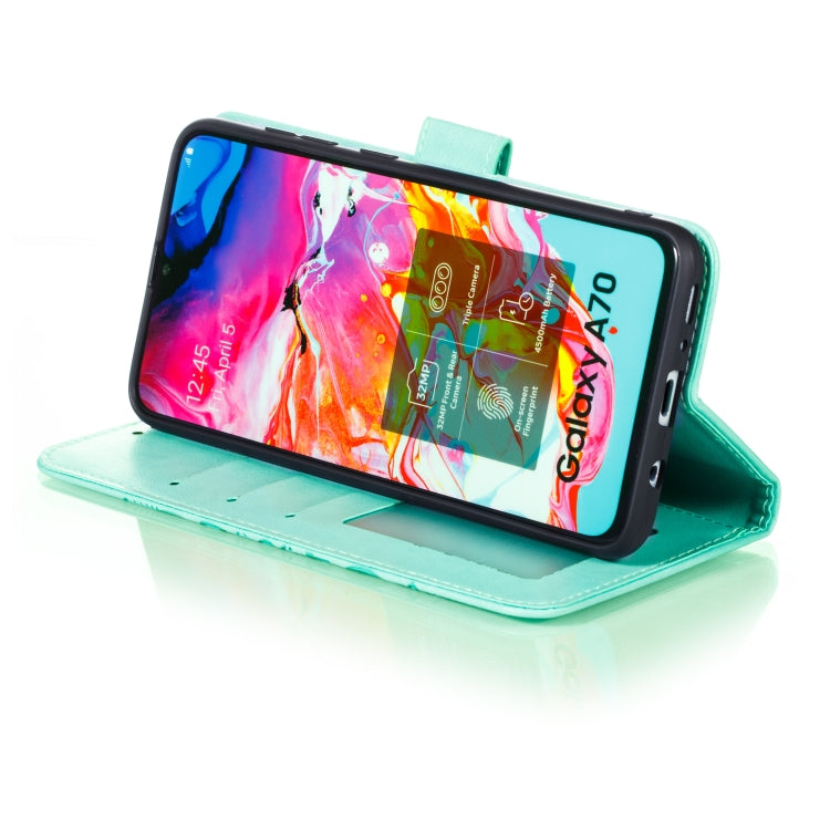 For Galaxy A70s  Mandala Embossing Pattern Horizontal Flip Leather Case with Holder & Card Slots & Wallet & Photo Frame & Lanyard