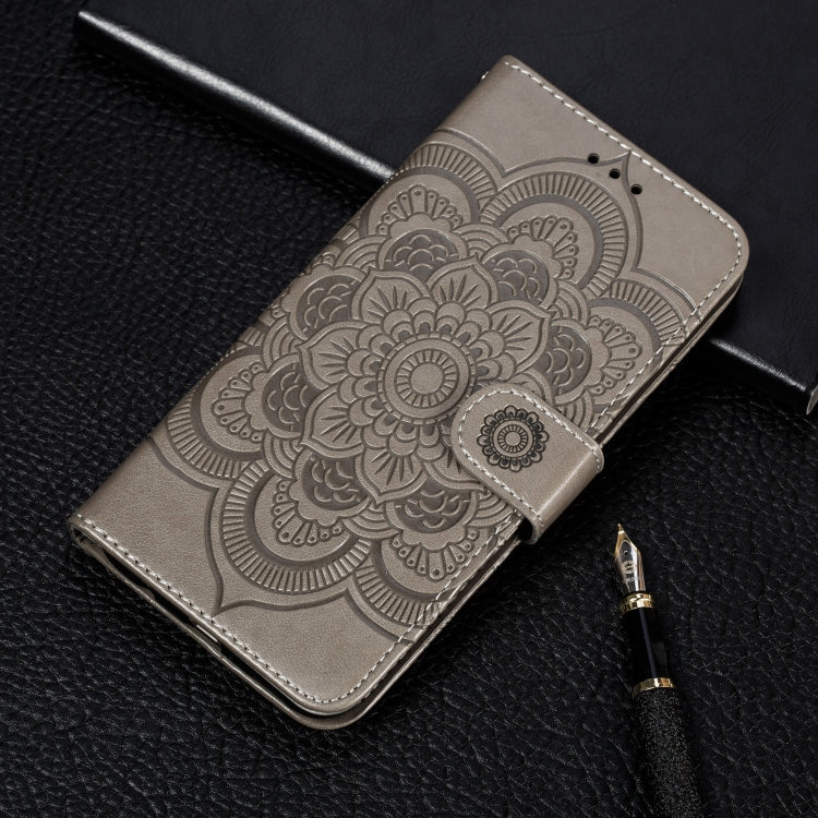 For Galaxy A70s  Mandala Embossing Pattern Horizontal Flip Leather Case with Holder & Card Slots & Wallet & Photo Frame & Lanyard