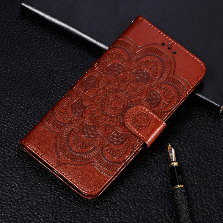 For Galaxy A70s  Mandala Embossing Pattern Horizontal Flip Leather Case with Holder & Card Slots & Wallet & Photo Frame & Lanyard