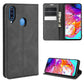 For Galaxy A20s Retro-skin Business Magnetic Suction Leather Case with Holder & Card Slots & Wallet
