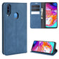 For Galaxy A20s Retro-skin Business Magnetic Suction Leather Case with Holder & Card Slots & Wallet