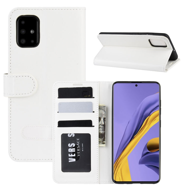 For Galaxy A51 R64 Texture Single Horizontal Flip Protective Case with Holder & Card Slots & Wallet& Photo Frame