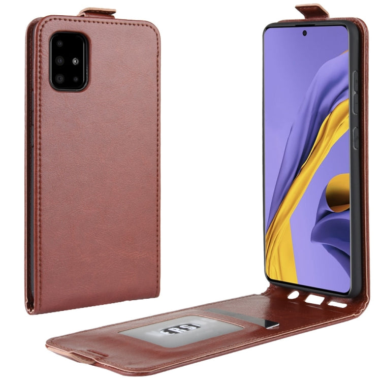 For Galaxy A51 R64 Texture Single Vertical Flip Leather Protective Case with Card Slots & Photo Frame