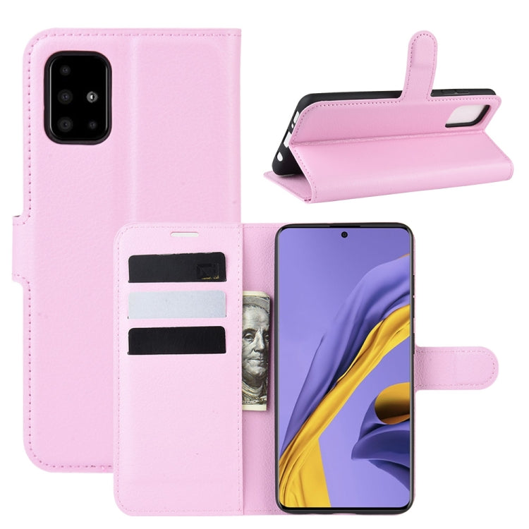 For Galaxy A51 Litchi Texture Horizontal Flip Protective Case with Holder & Card Slots & Wallet