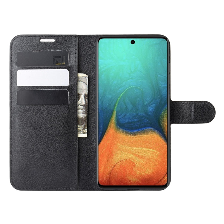 For Galaxy A71 Litchi Texture Horizontal Flip Protective Case with Holder & Card Slots & Wallet