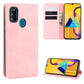 For Galaxy M30s Retro-skin Business Magnetic Suction Leather Case with Holder & Card Slots & Wallet