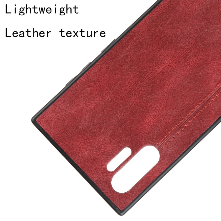 For Samsung Galaxy Note10+/Note10 Plus Shockproof Sewing Cow Pattern Skin PC + PU + TPU Case