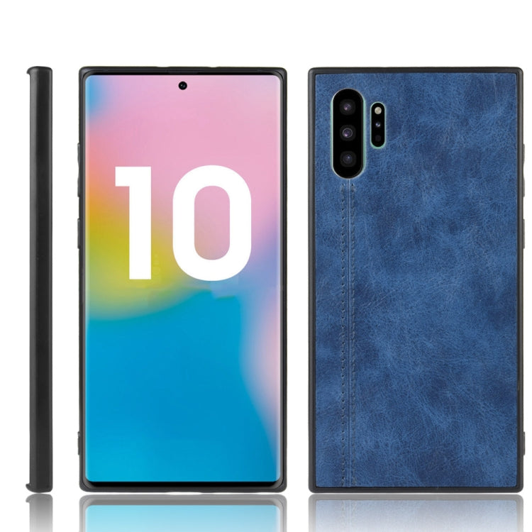 For Samsung Galaxy Note10+/Note10 Plus Shockproof Sewing Cow Pattern Skin PC + PU + TPU Case