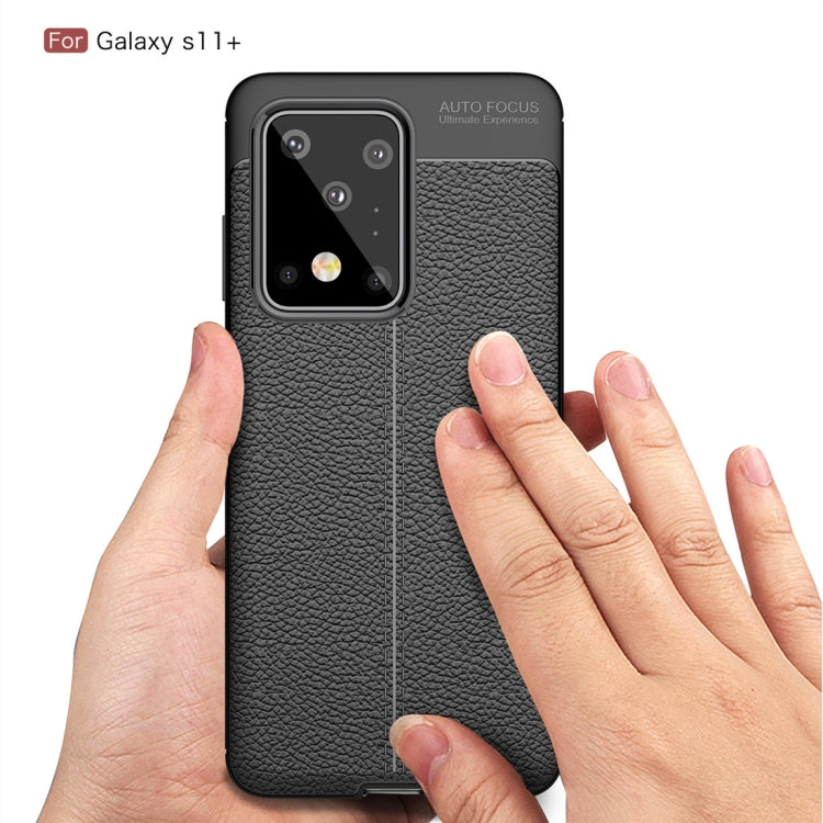 For Galaxy S11 Plus  Litchi Texture TPU Shockproof Case