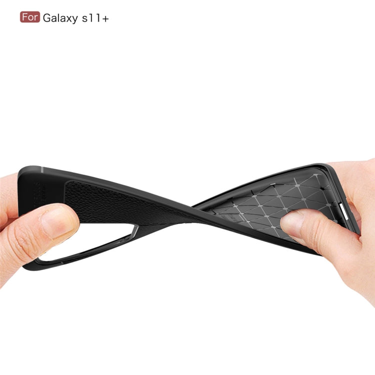 For Galaxy S11 Plus  Litchi Texture TPU Shockproof Case