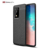 For Galaxy S11 Plus  Litchi Texture TPU Shockproof Case