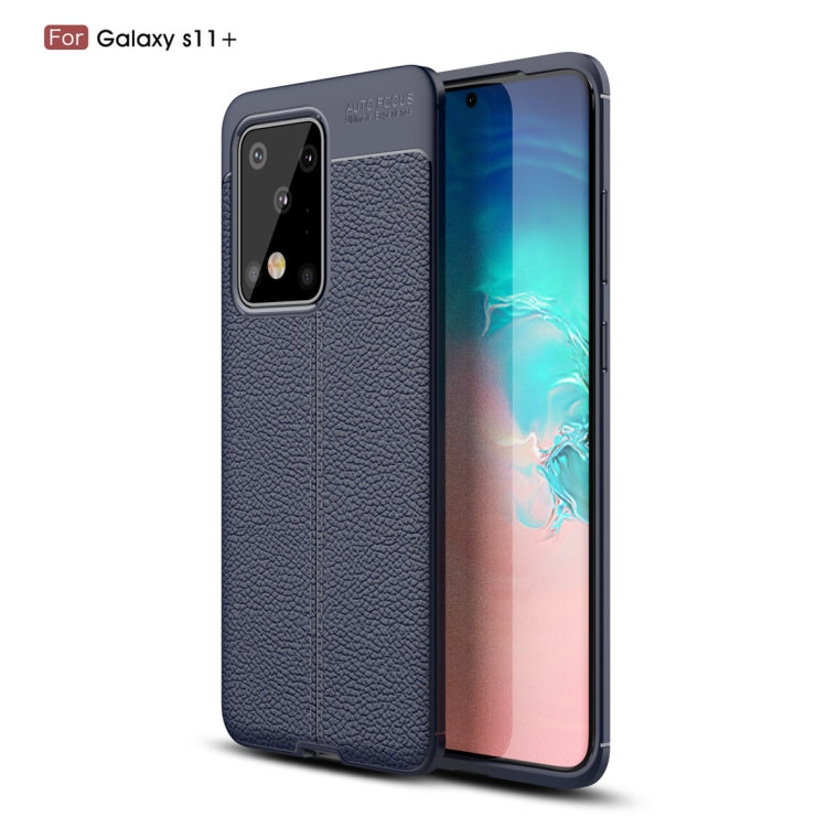 For Galaxy S11 Plus  Litchi Texture TPU Shockproof Case
