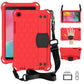 For  Galaxy Tab A8.0 T290 / T295（2019） Honeycomb Design EVA + PC Four Corner Anti Falling Flat Protective Shell With Straps