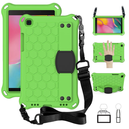For  Galaxy Tab A8.0 T290 / T295（2019） Honeycomb Design EVA + PC Four Corner Anti Falling Flat Protective Shell With Straps