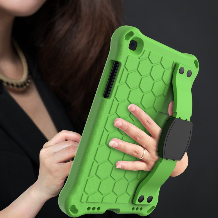 For  Galaxy Tab A8.0 T290 / T295（2019） Honeycomb Design EVA + PC Four Corner Anti Falling Flat Protective Shell With Straps