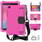 For  Galaxy Tab A8.0 T290 / T295（2019） Honeycomb Design EVA + PC Four Corner Anti Falling Flat Protective Shell With Straps