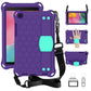 For  Galaxy Tab A8.0 T290 / T295（2019） Honeycomb Design EVA + PC Four Corner Anti Falling Flat Protective Shell With Straps