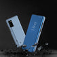 For Galaxy S11e Plated Mirror Left and Right Flip Cover with Stand Mobile Phone Holster