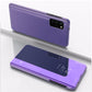 For Galaxy S11e Plated Mirror Left and Right Flip Cover with Stand Mobile Phone Holster