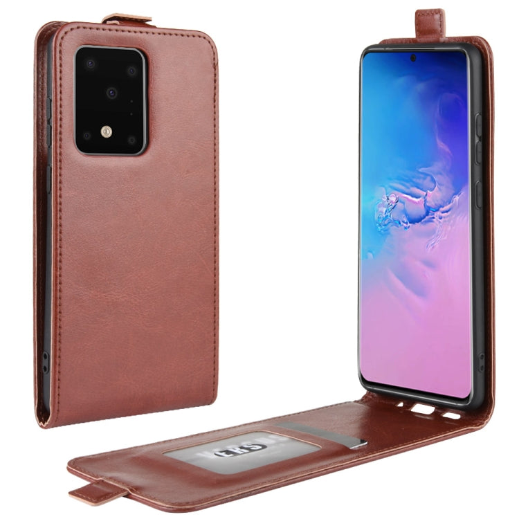 For Galaxy S11 Plus R64 Texture Single Vertical Flip Leather Protective Case with Card Slots & Photo Frame
