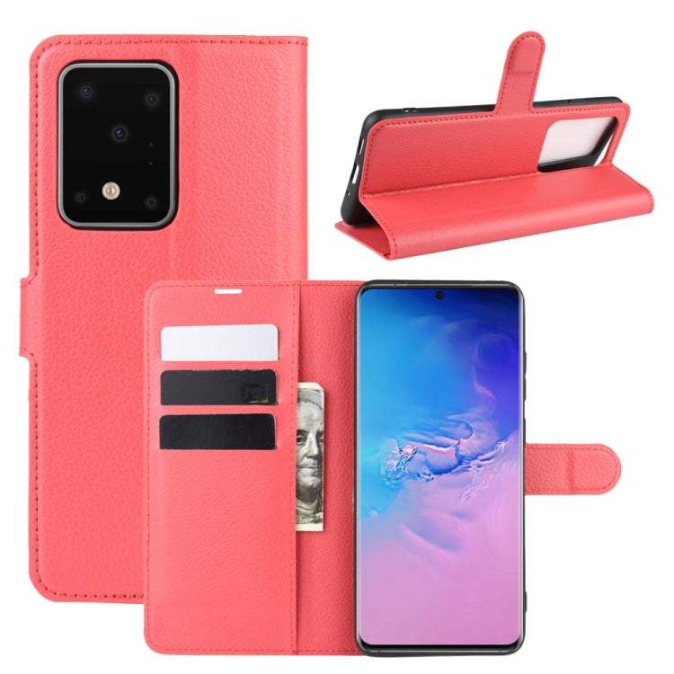 For Galaxy S11 Plus Litchi Texture Horizontal Flip Protective Case with Holder & Card Slots & Wallet
